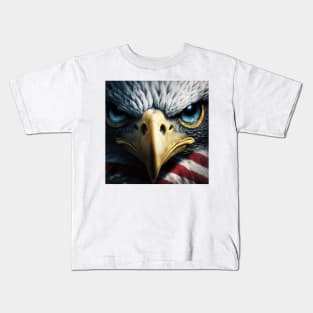 USA, Bald Eagle, America, American Flag, Kids T-Shirt